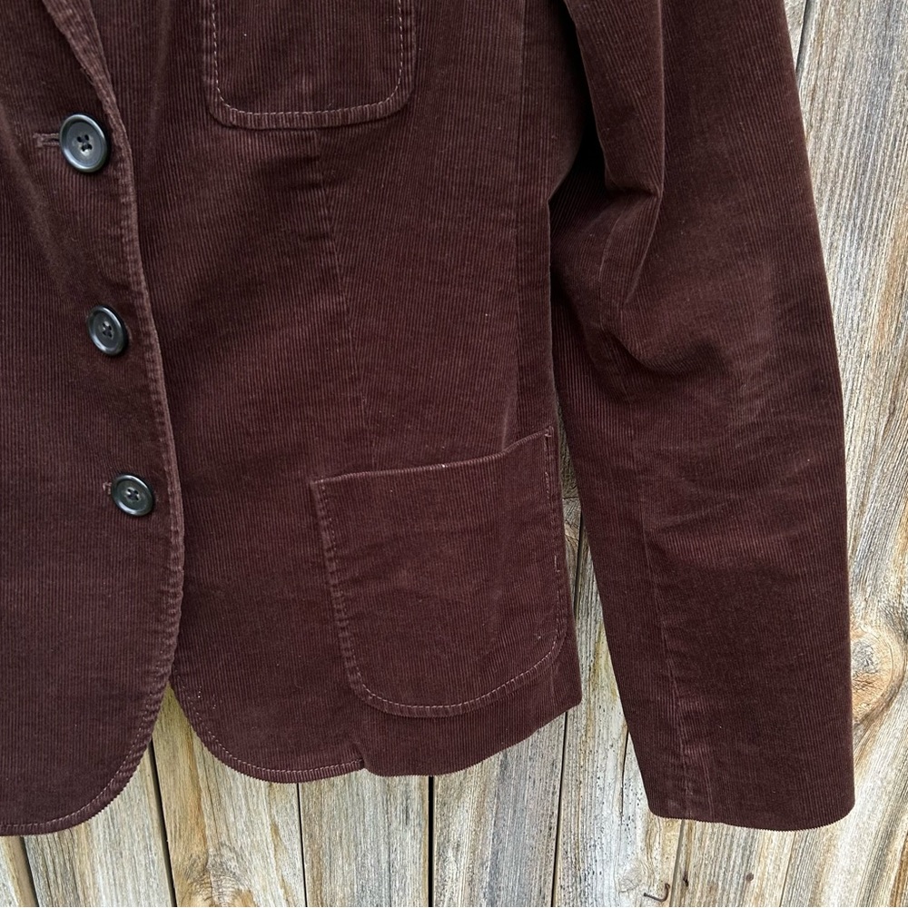 Talbots Corduroy Blazer Jacket Brown 10 - Picture 6 of 14